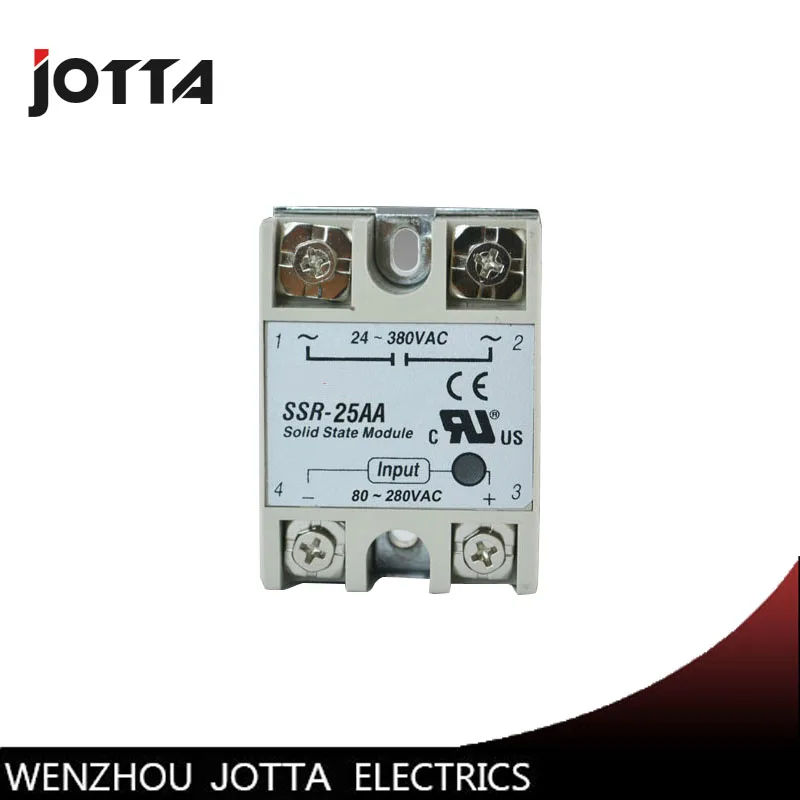 

SSR -25AA AC control AC SSR white shell Single phase Solid state relay