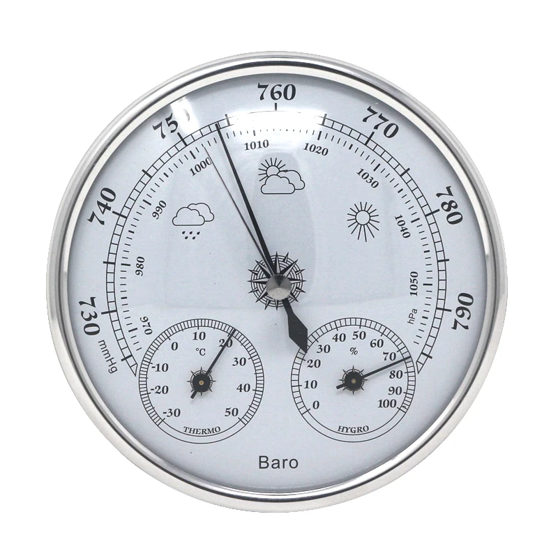 Бытовая Метеостанция Барометр термометр гигрометр 3 в 1 измеритель температуры и влажности манометр настенный