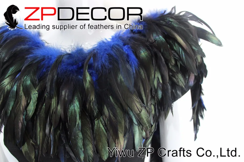 ROYAL BLUE Half Bronze Coque Tail Strung feathers (9)