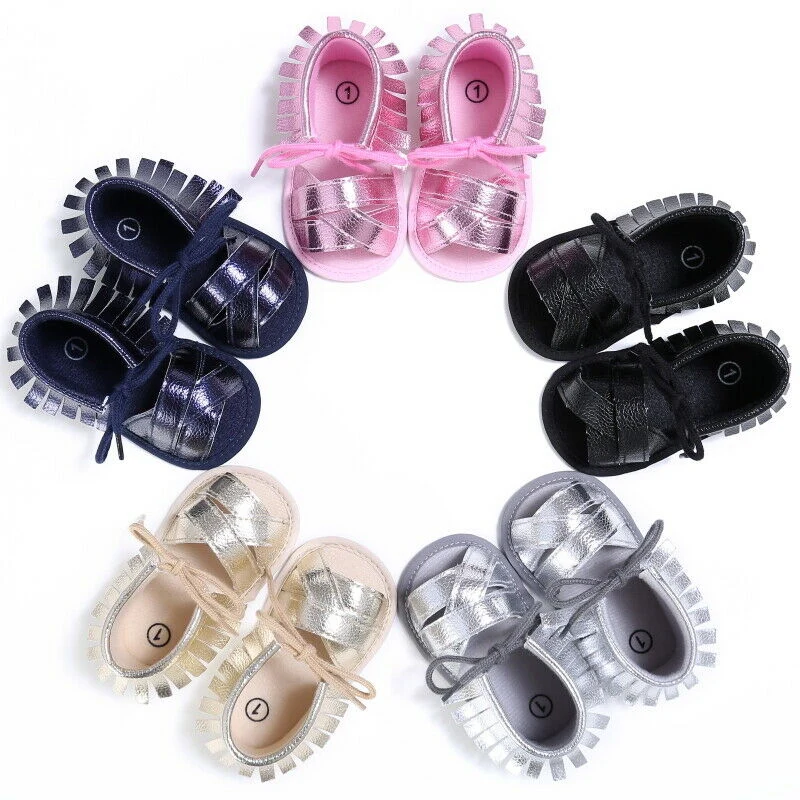 

2019 New Arrivals Baby Sandals Tassel Crib Shoes Soft Sole Leather Shoes Infant Boy Girl Toddler Summer Sandals 0-18M