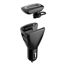 Автомобильный Bluetooth 4,1 стерео гарнитура Беспроводной Car Kit Dual USB зарядная станция