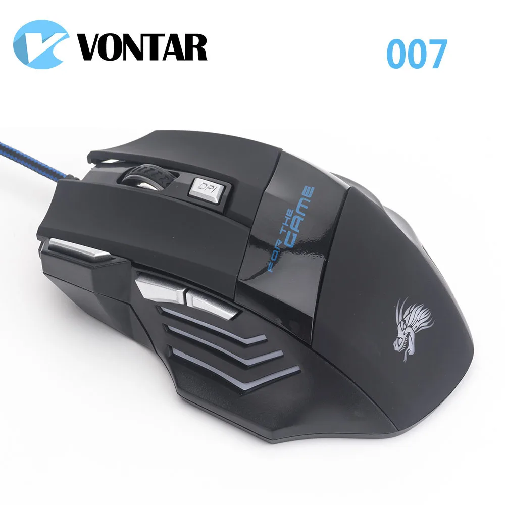 

VONTAR Professional 5500 DPI wired Gaming Mouse 7 Buttons LED Optical USB Mice 007 for Pro Gamer Computer PC Better than X7