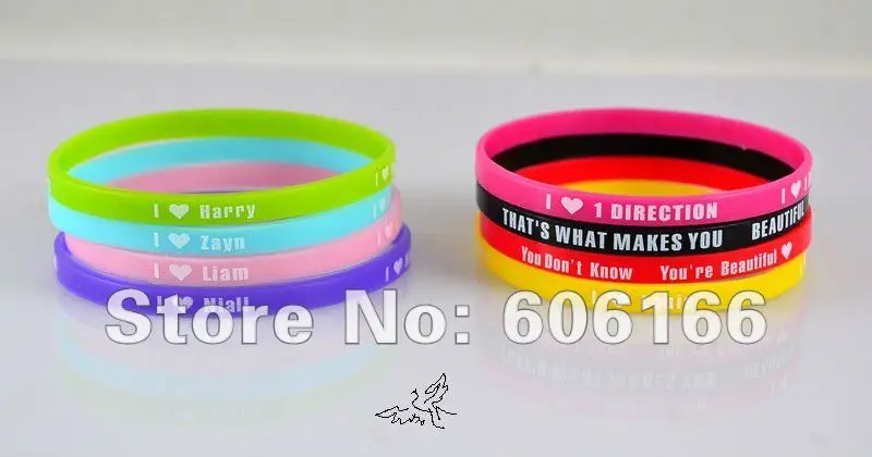 48x5 мм Популярный силиконовый браслет 1D I Love One Direction|bracelet bear|bracelet claspbracelet enamel |