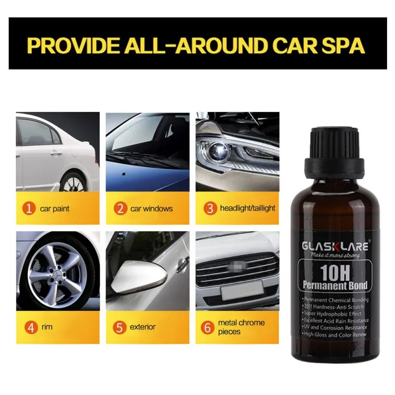 10H Automotive Plating Crystal 50ml Nano Coating Film Putty Auto Liquid Scratching Oxidation Polishing Coating