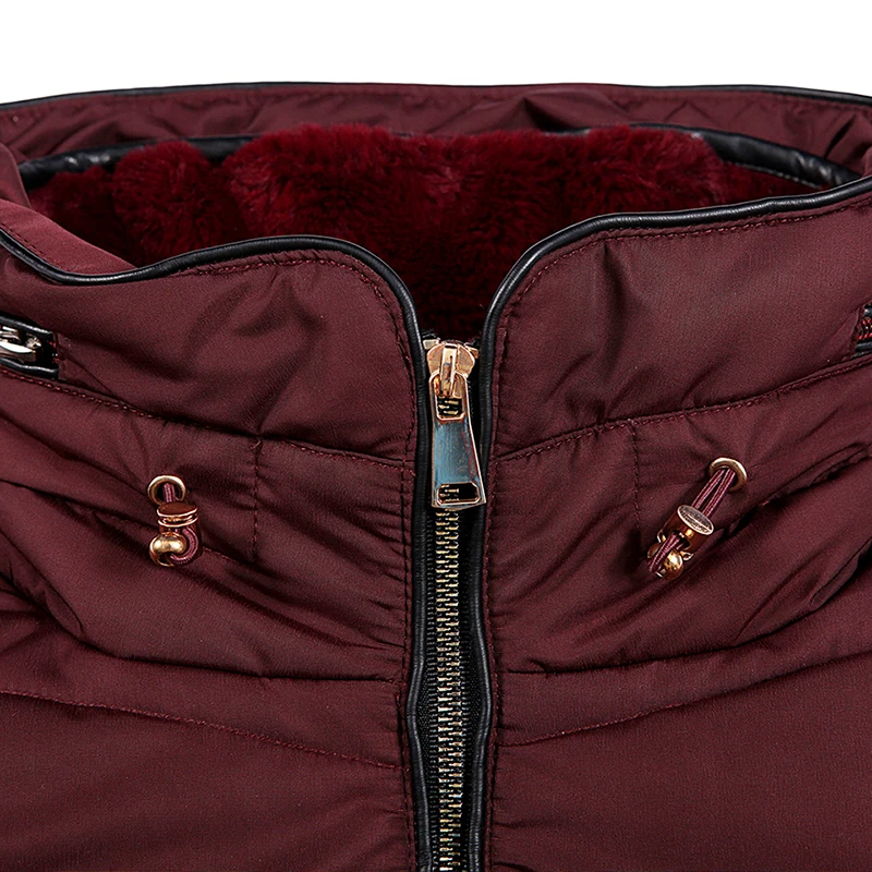 6713 Manteaux Solide Col Épais Laine Fermeture Femme Femelle pink Red Jacketds D'hiver Parkas Doublure Yellow Chaud Stand Wma story dark 2018 Glo Casual Éclair xwOnfHA