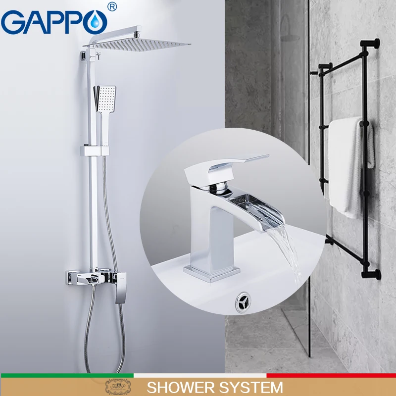 GAPPO хромированный смеситель для раковины настенный ванной комнаты на