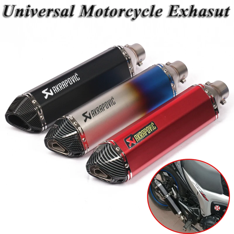 

470mm Motorcycle Exhaust Pipe Escape Universal Modified Scooter Muffler DB Killer Silencer For Z250 MT-03 ATV Dirt Bike Dirt Bik