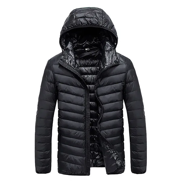 2022 Autumn Men's Ultralight 90% White Duck Down Jacket Male Windproof Waterproof Parkas Coats Ultra Light Stand Collar Male long puffer coat Down Jackets