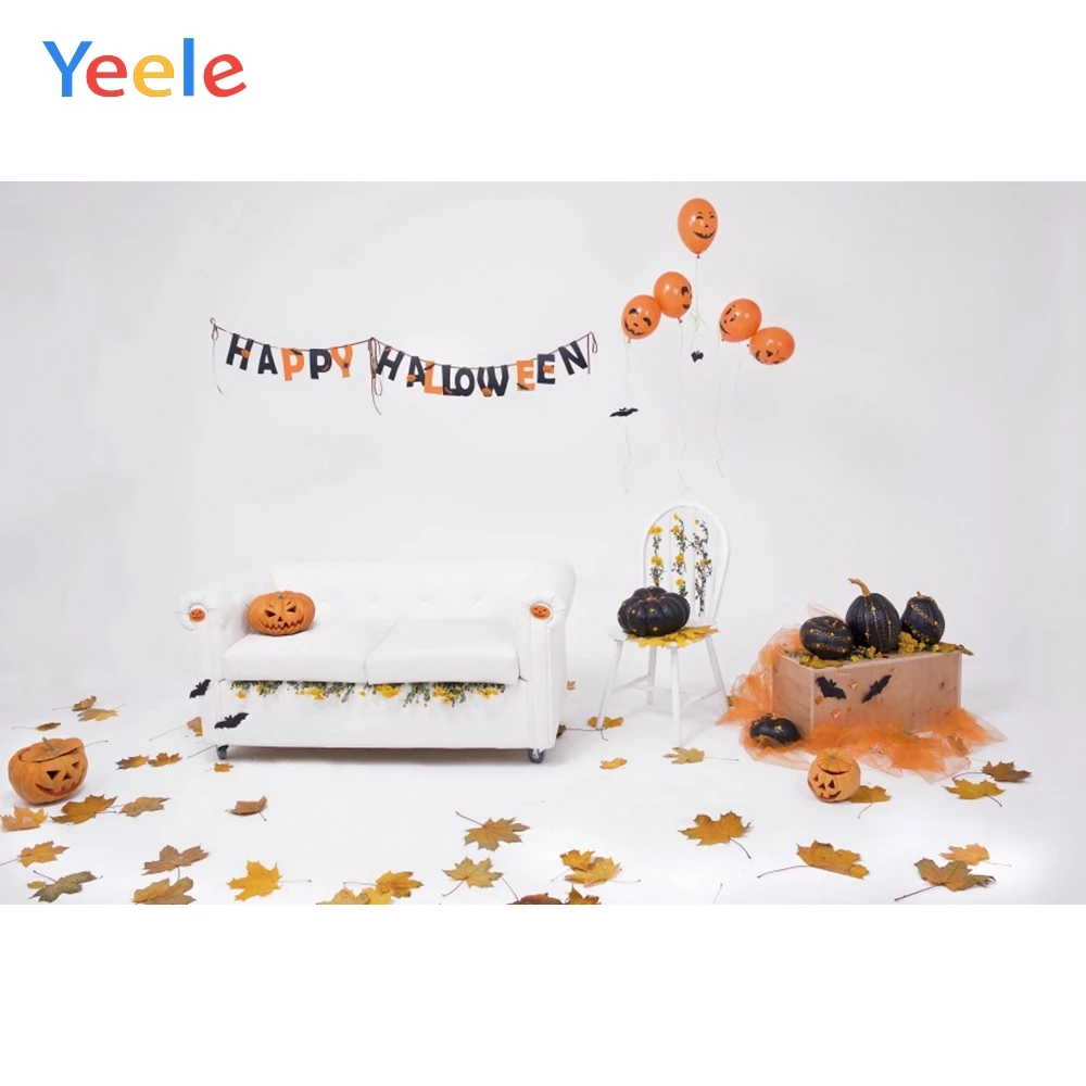 

Yeele Happy Halloween Pumpkin Lantern Bat House Revel Photography Backgrounds Customized Photographic Backdrops for Photo Studio