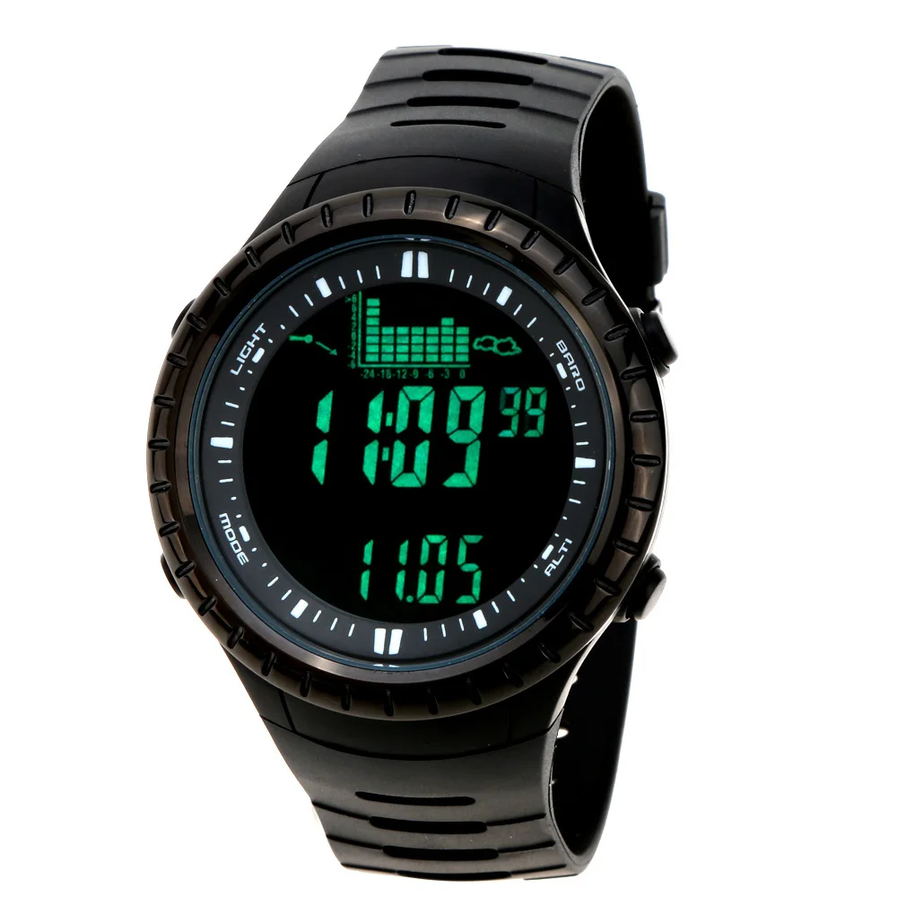 

Spovan Outdoor Fishing Digital Watch 5ATM Waterproof Wristwatch Altimeter Barometer Thermometer Multifunctional Digital Watches