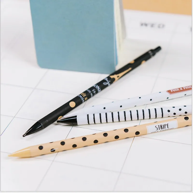 1 шт 0,5 мм Kawaii пластиковый механический карандаш милые в горошек башня авторучка для малыша школьные принадлежности подарок для девочек и мальчиков