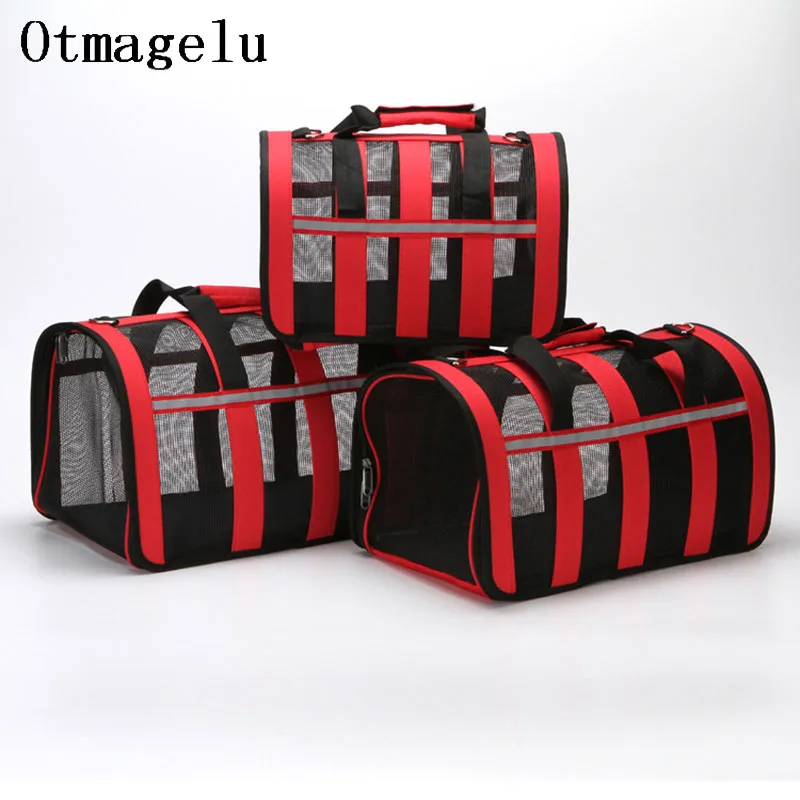 Outdoor Pet Dog Cat Carriers Bag Dog Travel Bag Portable Handbag Bag Travel Puppy Carrying Transparent Stripe Bags For chihuahua4