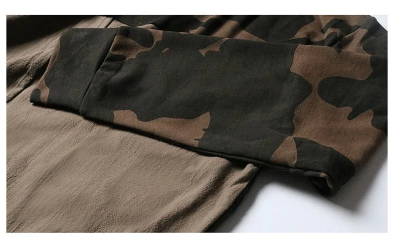Gladiolus Camouflage Autumn Winter Hoodies Women 2018 Long Sleeve Patchwork Irregular Hem Hooded Sweatshirt Women Pullover Tops (8)