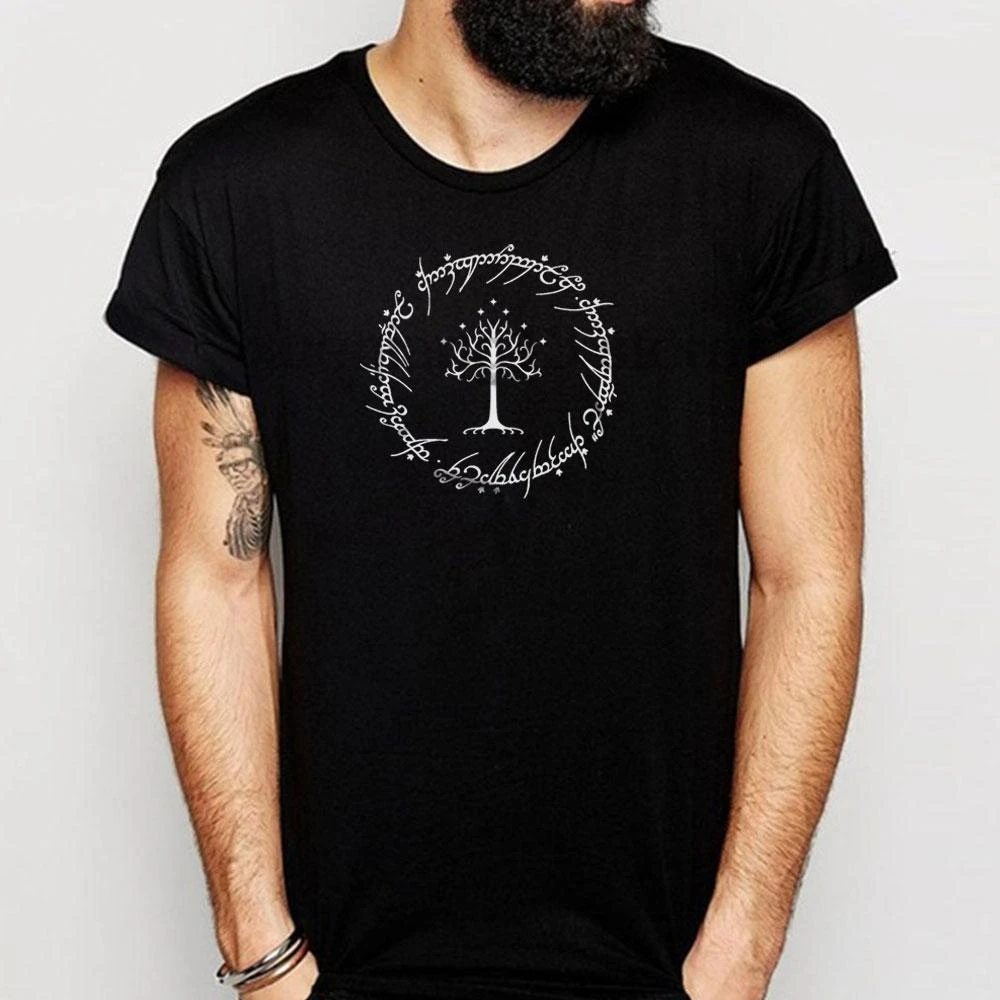 White Tree Of Gondor One Ring To Rule Them All Lord Of The Rings Hobbit Elvish Men'S T Shirt