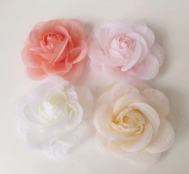 

artificial flowers head Yarn with yarn sweetheart roses simulation flower DIY flower corsage brooch clothes accessories shoes fl