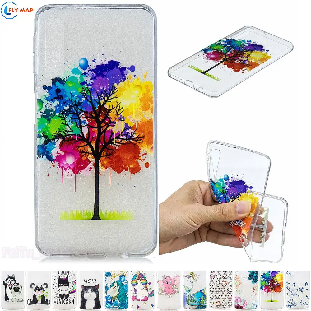 TPU Case For Samsung Galaxy A7 2018 A750 A750F A750F/DS A750FN Phone Soft Cover Box SM-A750FN SM-A750F SM-A750F/DS Silicone Bag