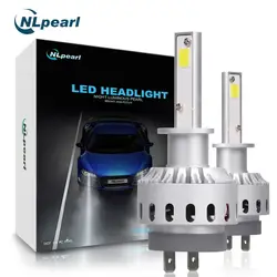 NLpearl 2 шт. 12000LM/пара 6500 К УДАРА фишек Canbus H1 светодио дный лампы H7 H3 9005 9006 9012 H4 h11 H1 белый супер светодио дный фар лампы 12 В