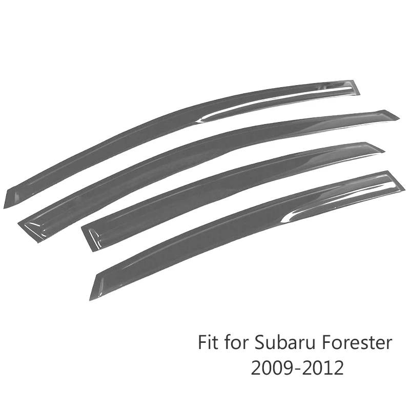 MCrea 4 шт. автомобильный Стайлинг Дымовое окно Защита от солнца и дождя козырьки для Subaru Forester 2009 2010 2011 2012 аксессуары - Цвет: Forester 2009-2012