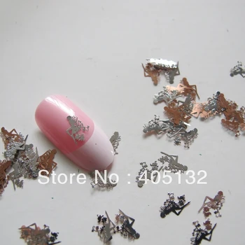 

Approx. 1000pcs/bag Metal Silver Cute Fairy Slices Nail Art Non-adhesive Metal Pieces Nail Art Decoration MS-187-1