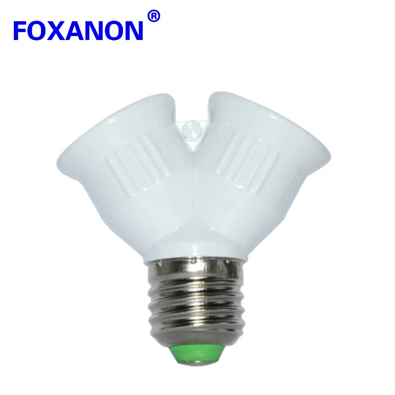 Лампа держатель Foxanon огнеупорный материал E27 2 адаптер на светильник|e27 led bulb 9w|e27