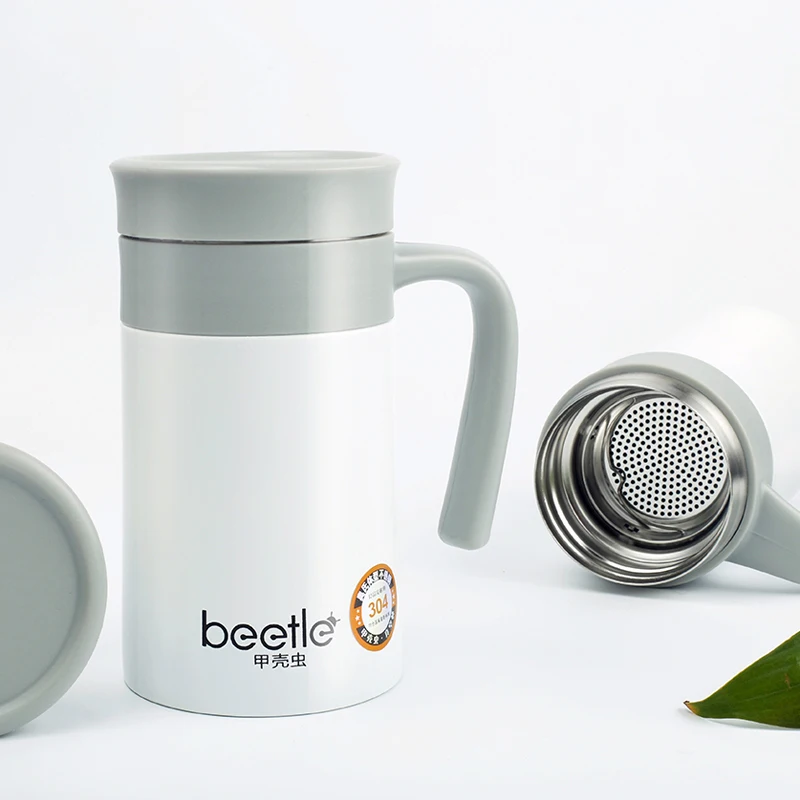 Brand New Beetle 520ml Thermos Mug With Strainer Office Brand New Beetle 520ml Thermos Mug With Strainer Office Coffee Cup Stainless Steel Thermal Bottle In Vacuum Flasks Thermoses