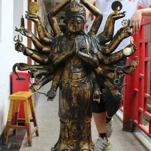 USPS в США S1715 5" Тибет Бронзовый Буддизм Храм 1000 Arms Авалокитешвара Будда Кван-Инь Статуя