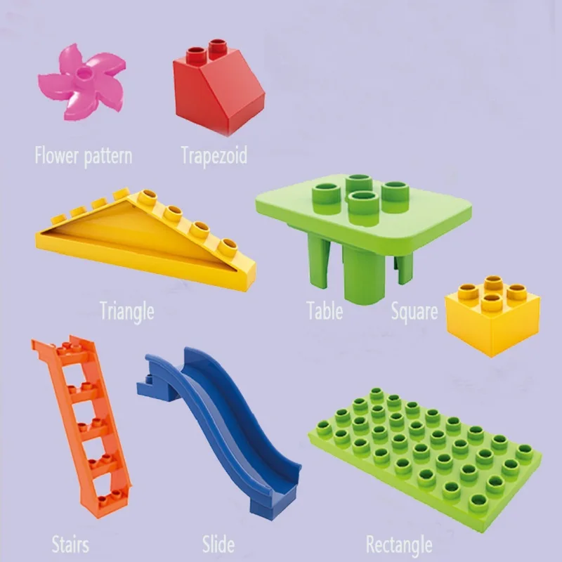 DIY Colorful House Roof Model ABS Particle Building Blocks Amusement Park Children Educational Toy Compatible LegoINGlys Duplo 