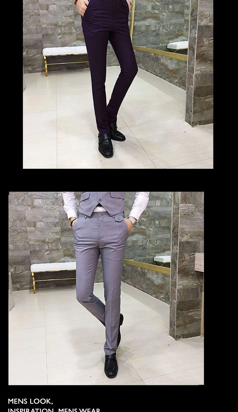 Новые мужские костюмы Брюки Горячая Мода мужской деловой костюм брюки многоцветные выбор Размер S-3XL
