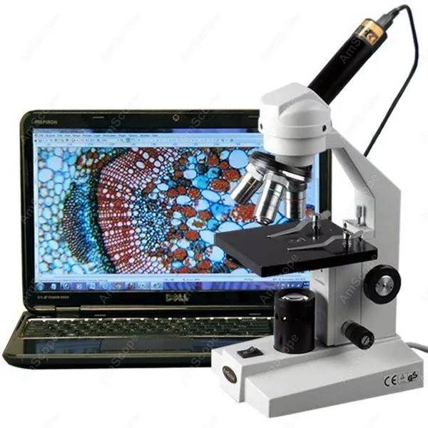 

Student Compound Microscope--AmScope Supplies 40x-400x Student Compound Microscope + USB Digital Imager Camera