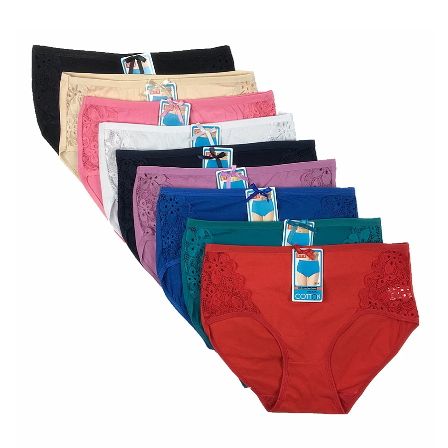 2pcslot Women Briefs Cotton Sexy Panty Lace Panties Underwear Ladies