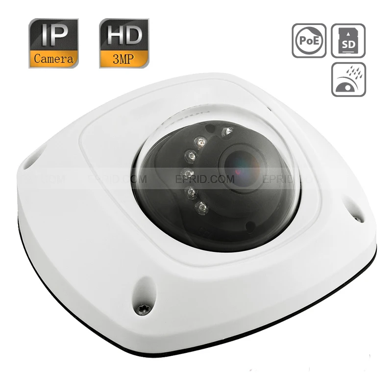  Original English DS-2CD2532F-I Hik 3MP HD IR Micro SD Storage Network POE Vandal CCTV Mini Dome IP Camera 