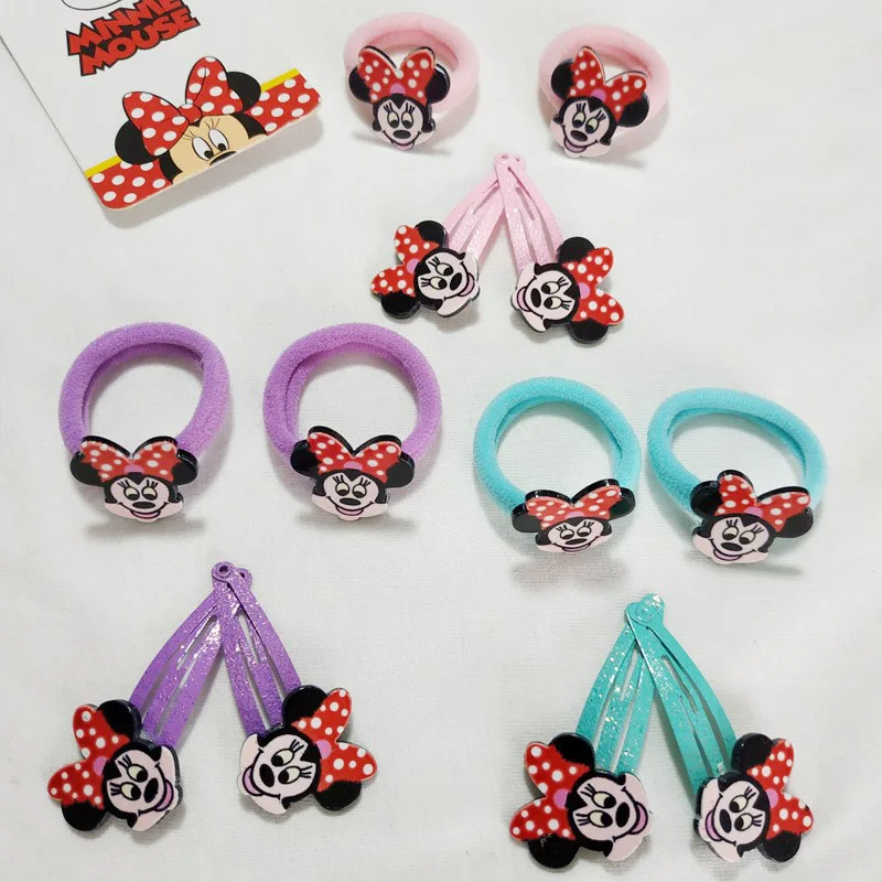 12pcs Rubber Band Elastic Hair Bands Kids Cartoon Girls Hair Bobbles Accessories