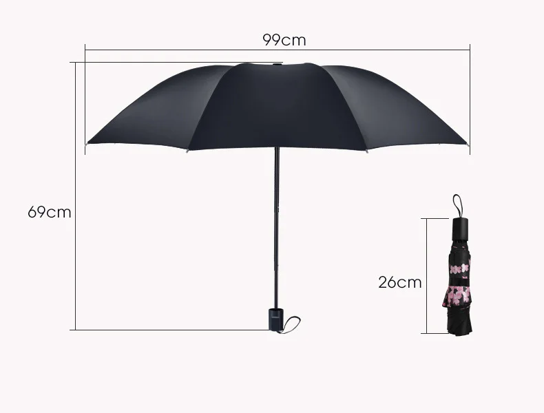 Новый миниатюрный складной зонт женский зонт от дождя карманный зонтик девочек anti-ув зонтик от солнца и дождя Портативный маленький зонт