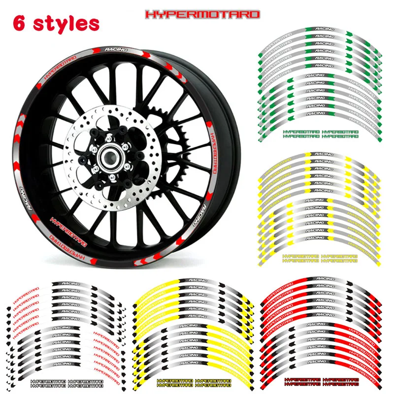 Мотоциклетные Светоотражающие Обода Колеса наклейки-полоски, наклейка для Ducati HYPERMOTARD 1100/S/EVOSP 796 821/821SP HYPERSTRADA 939SP/STRADA