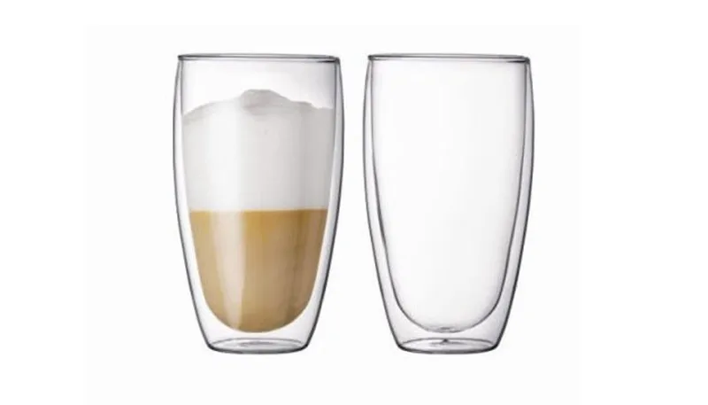 650ml Double Wall Glass Cup Clear Resistant Handmade Kungfu Tea Cup Coffee Milk Juice Lemon Healthy Drink Double Layer Glass Mug5