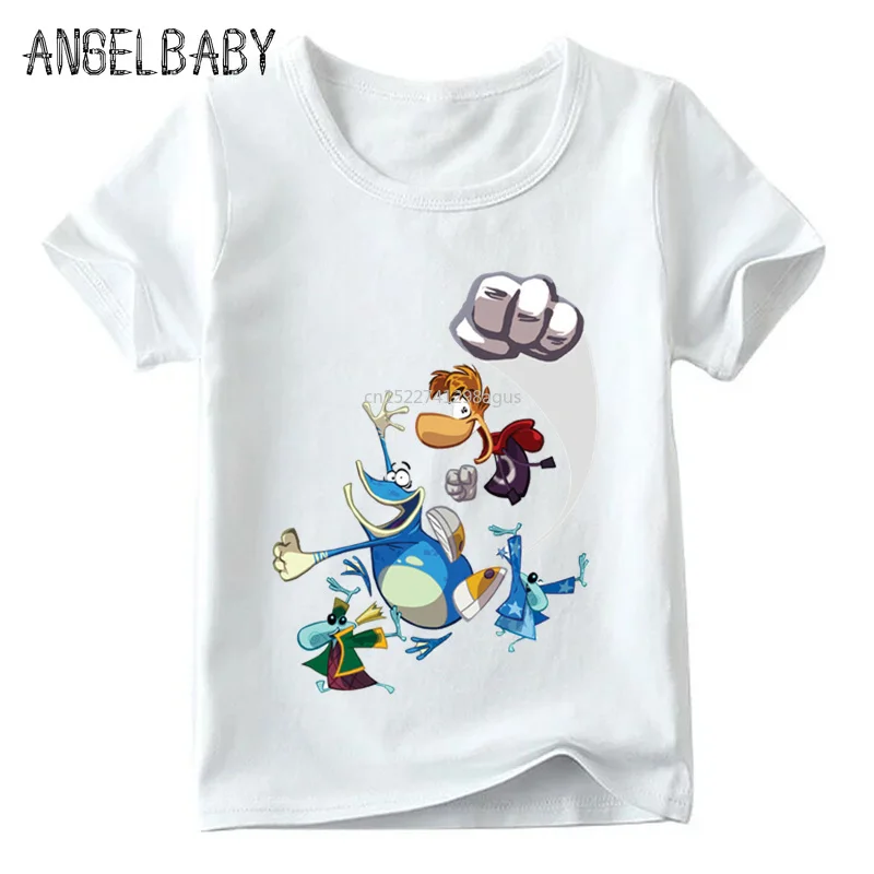 Bambini Cartoon Rayman Legends Adventures Game Print T Shirt Neonate Summer White T-Shirt Boys Casual Funny Clothes,Ooo5204