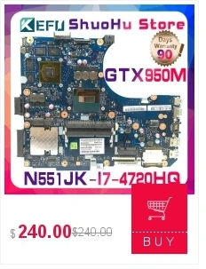 KEFU для ASUS n552vx N552V с Процессор I7-6700HQ GTX950M/4 ГБ видео материнская плата для ноутбука протестированы 100% работу оригинальная материнская плата