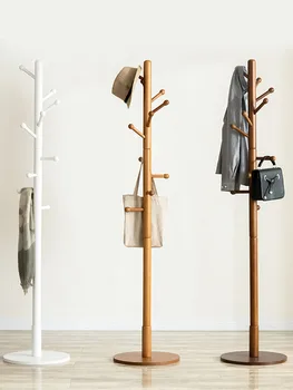 

High grade wooden coat rack free standing with hook coat hat scarf clothes
