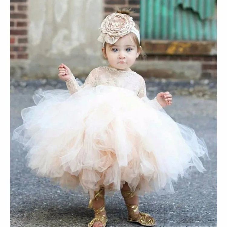 champagne tutu flower girl dresses