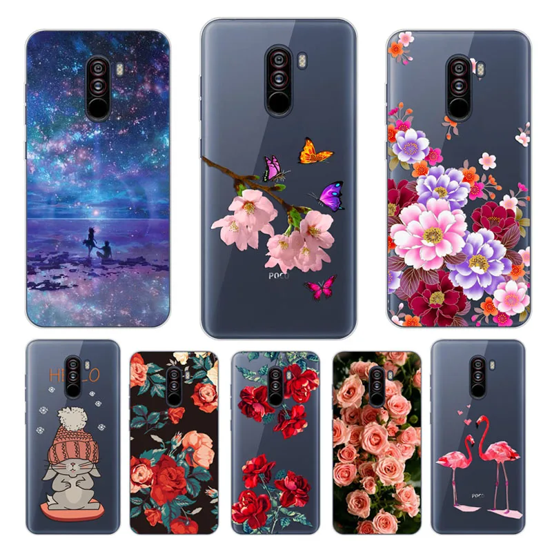 

Pocophone F1 Case Patterns Painted Soft TPU Cover for Xiaomi Pocophone F1 Phone case Poco F1 shell Fundas Xiaomi Pocophone F1