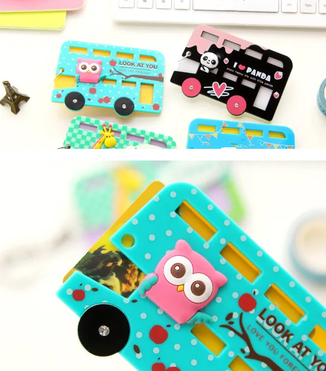 

Kawaii OWL , TOTORO, Panda Etc. - BUS Shape Card Case - 10*7CM BUS & ID Card Holder Case Pouch BAG ; Keychain ID PAD Case Holder