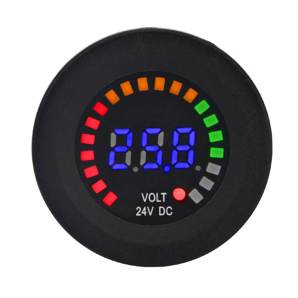 12V 24V Motorcycle Car Panel Digital Voltmeter Waterproof 