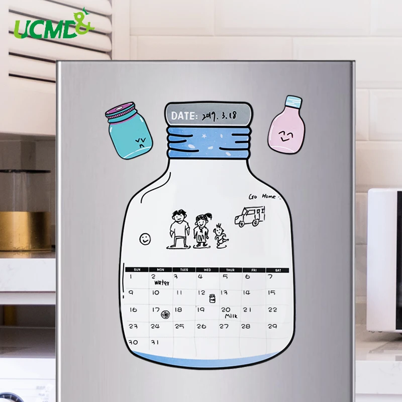 Placa de Mensagem Agenda de Memorando Decoração da Sua Calendário Magnético Seco Wipe Board Chinchila Planejador Diário Menu Geladeira Adesivos Casa