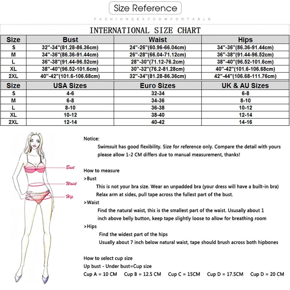 B Swim Size Chart