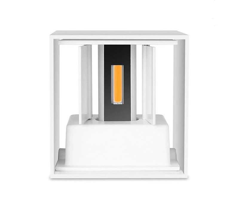 Водонепроницаемый 12 Вт indoor настенный светильник напольный современная алюминиевая Регулируемый поверхностного монтажа Cube led сад крыльцо света