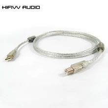 Hifi usb кабель для декодера принтера USB линейный сканер USB 2,0 Печатный провод 1,5 м двойное магнитное кольцо экранирование