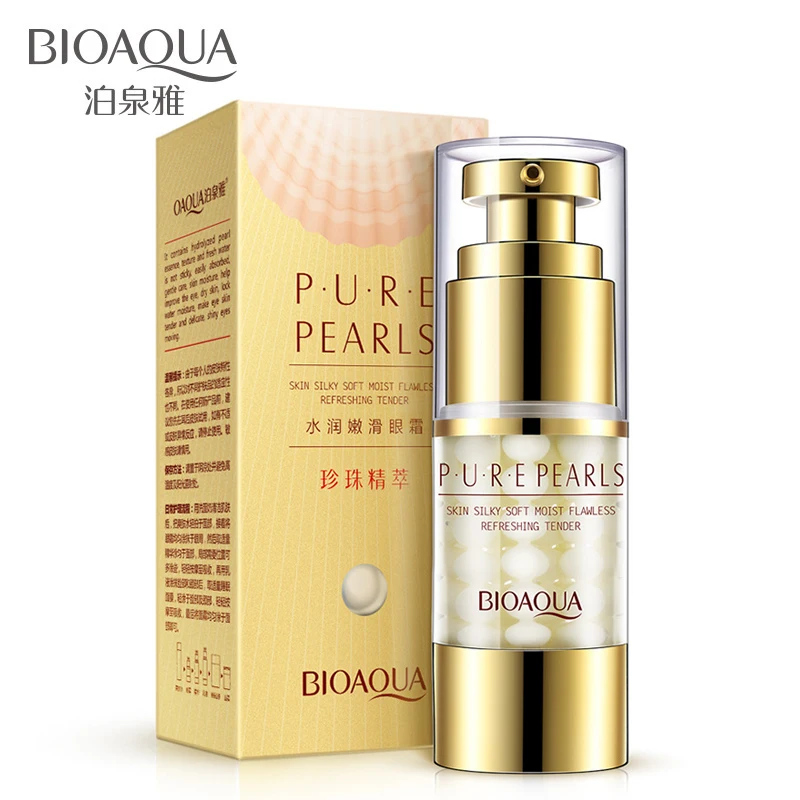 BIOAQUA Pearl Eye Cream Anti Aging Puffiness Wrinkle Eye Cream Lifting Under Eye Bag Dark Circle Removal Cream Face Eye SkinCare