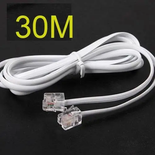 10 шт. высокоскоростной 30 м 90ft RJ11 телефонный Телефон ADSL модем Шнур кабель|Кабели