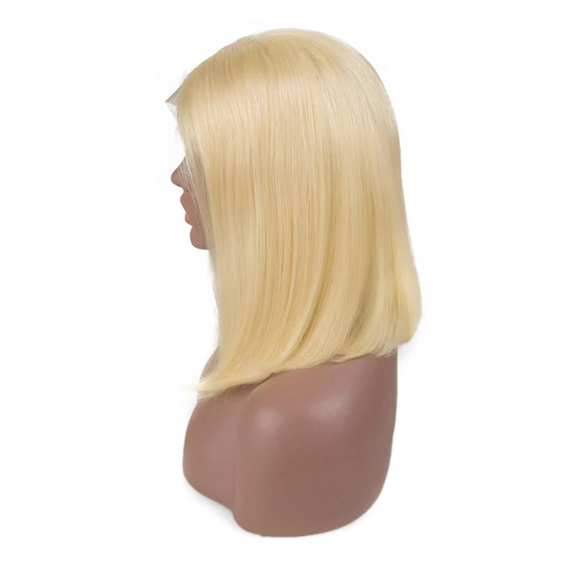 Blonde Lace Front Wig Peruvian 613 Short Bob Lace Front Human Hair Wigs For Black Women Natural Colors Bob Wigs