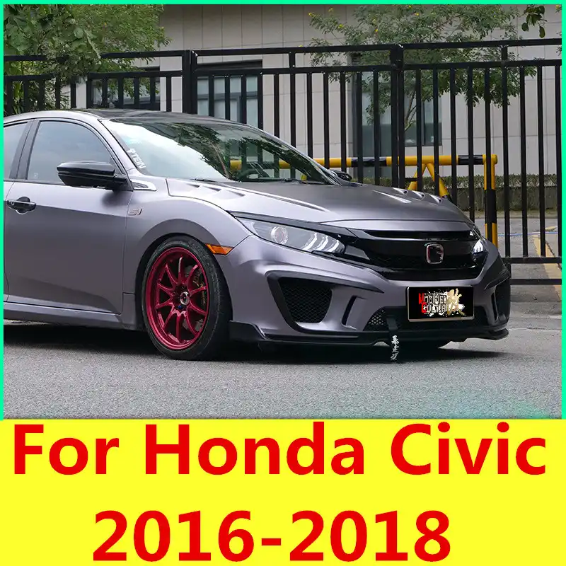 araba yarisi kisilik egilim cekme halati romork kancasi hf cekme halati on tampon honda civic 2016 2018 icin 10th gen sedan chromium styling aliexpress